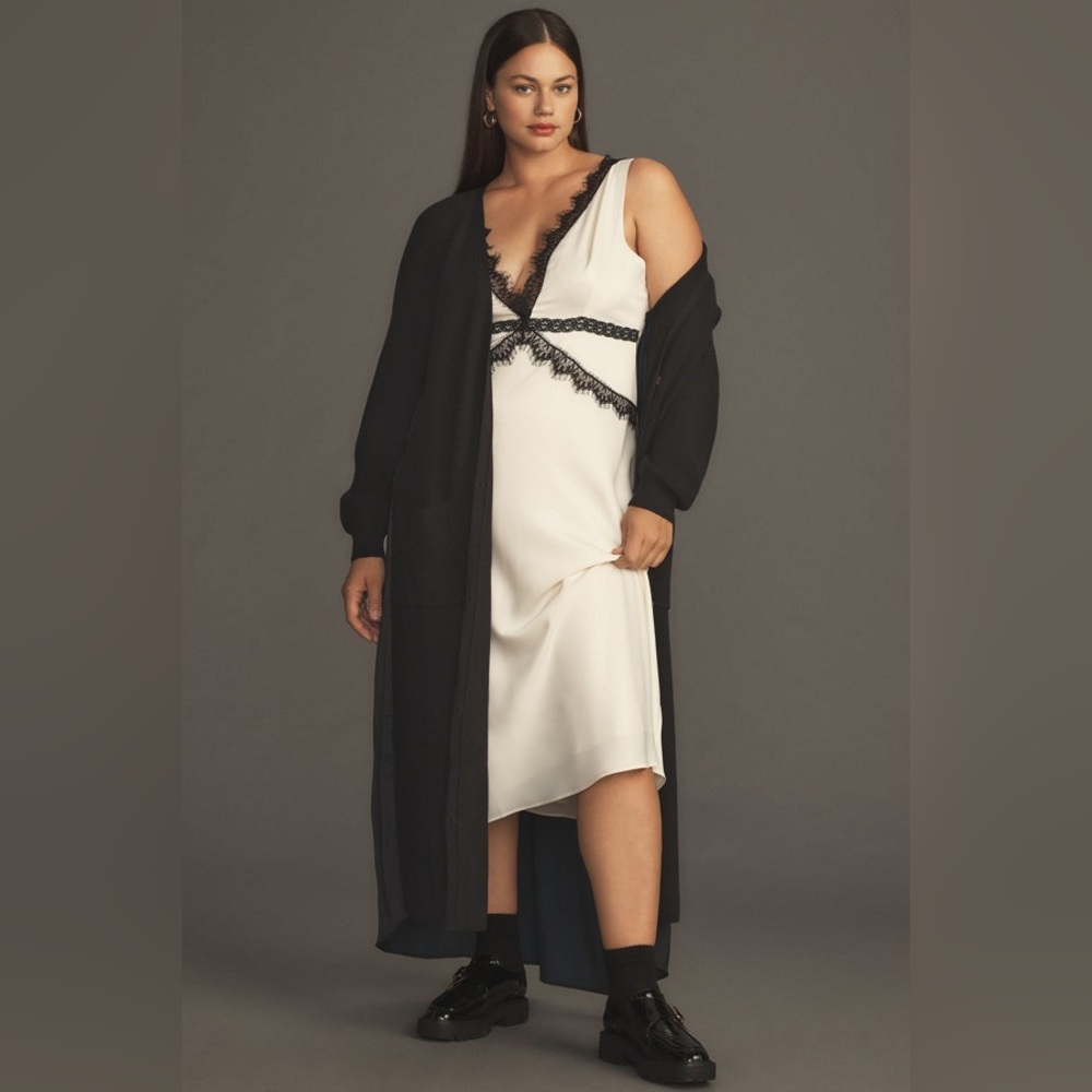 Anthropologie Long Twofer Cardigan Sweater